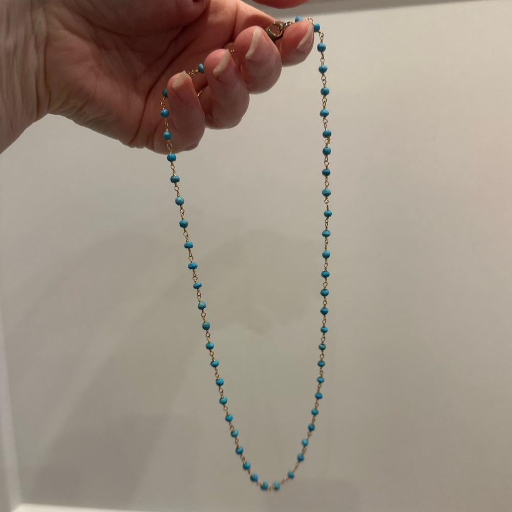 Turquoise Delicate Beaded Necklace